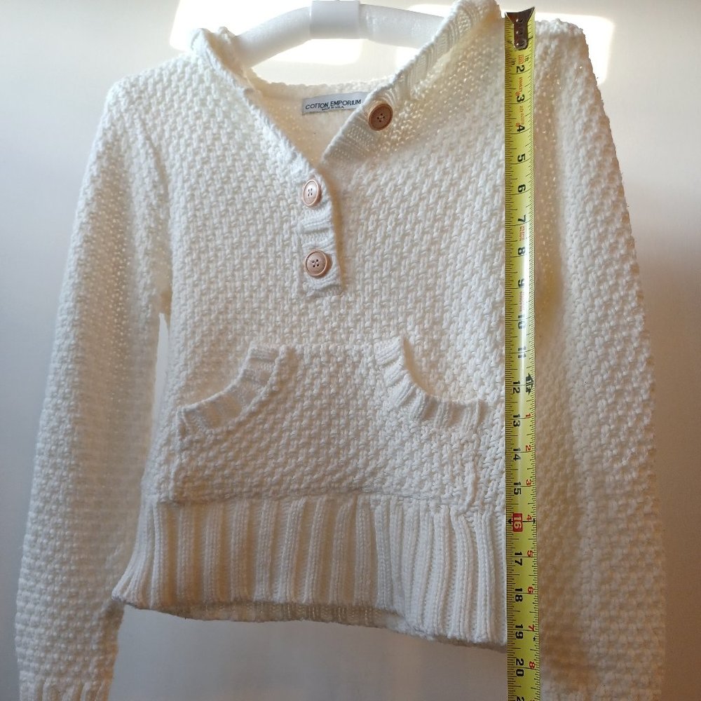 Cotton Emporium Cream Knit Hooded Sweater - Picture 14 of 14